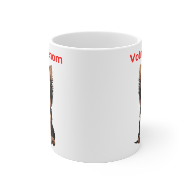 Mug Tasse "Petit Chien avec Prénom Personnalisé" – Tasse en Céramique Unique pour Amoureux des Chiens