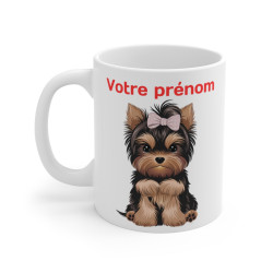 Mug Tasse "Petit Chien avec Prénom Personnalisé" – Tasse en Céramique Unique pour Amoureux des Chiens