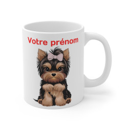 Mug Tasse "Petit Chien avec Prénom Personnalisé" – Tasse en Céramique Unique pour Amoureux des Chiens
