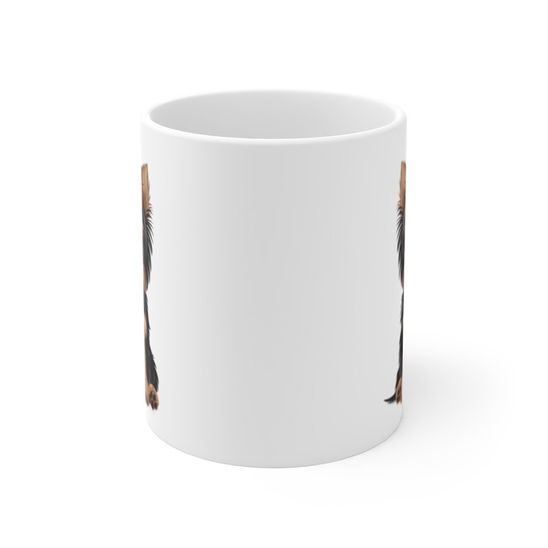 Mug  Tasse Chien Animal Yorkshire à Nœud Rose – Idée Cadeau Originale pour Enfants et Adultes