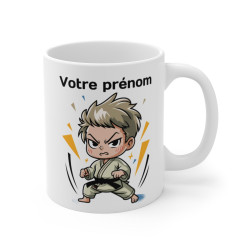 Mug Tasse Enfant Karaté Personnalisable avec Prénom – Idée Cadeau Unique pour Enfants et Adultes