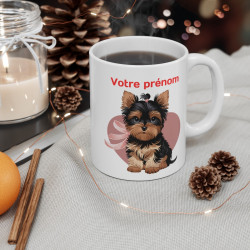 Mug  Tasse Personnalisé Yorkshire – Tasse Adorable avec Prénom, Idée Cadeau Unique pour Enfants et Adultes