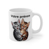 Mug Chatons Personnalisable – Tasse Adorable pour Enfants et Adultes, Cadeau Idéal Amoureux des Chats