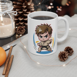 Mug Karaté Dynamique – Tasse, Idée Cadeau pour Enfants et Adultes, Passionnés d'Arts Martiaux