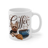 Mug Coffee avec Yorkshire et Croissant – Tasse Parfaite pour les Amoureux de Chiens et Café