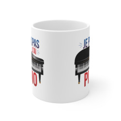 Mug "Je Peux Pas, J'ai Piano" – Tasse Parfaite pour Les Amoureux de Musique