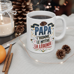 Mug Tasse "Papa : L'Homme, Le Mythe, La Légende" – Idée cadeau,Un Hommage au Meilleur des Pères