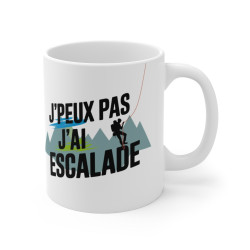 Mug Tasse Sport J'Peux Pas, J'Ai Escalade" – Idée cadeau pour les Passionnés de Grimpe