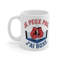 Mug Tasse "Je Peux Pas, J'Ai Boxe" – Idée cadeau Pour les Passionnés de Boxe, Sport