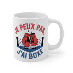 Mug Tasse "Je Peux Pas, J'Ai Boxe" – Idée cadeau Pour les Passionnés de Boxe, Sport