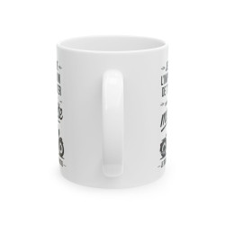 Mug Moto "Je Donne L'Impression de T'Écouter, Mais dans Ma Tête Je Suis sur Ma Moto"