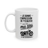 Mug Moto "Je Donne L'Impression de T'Écouter, Mais dans Ma Tête Je Suis sur Ma Moto"