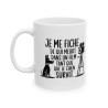 Mug Humour Cinéphile "Je Me Fiche de Qui Meurt, Tant Que Le Chien Survit" – Cadeau Original pour Amoureux des Animaux et Films