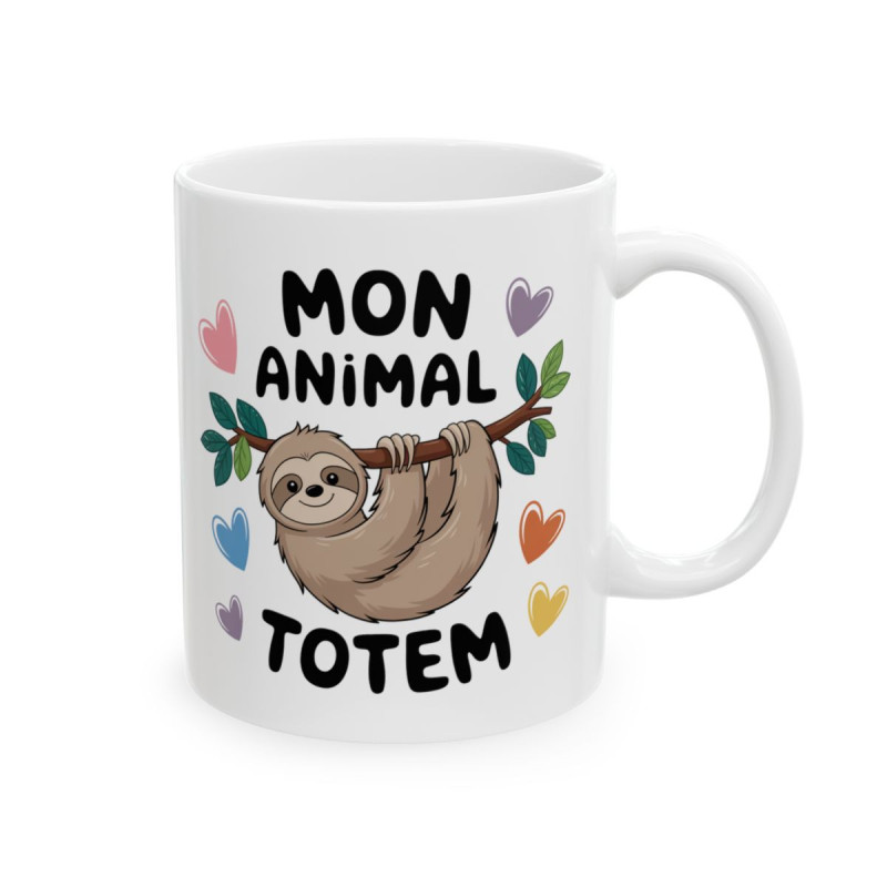 Mug Tasse Animal Drôle humour "Mon Animal Totem" - Paresseux Adorable