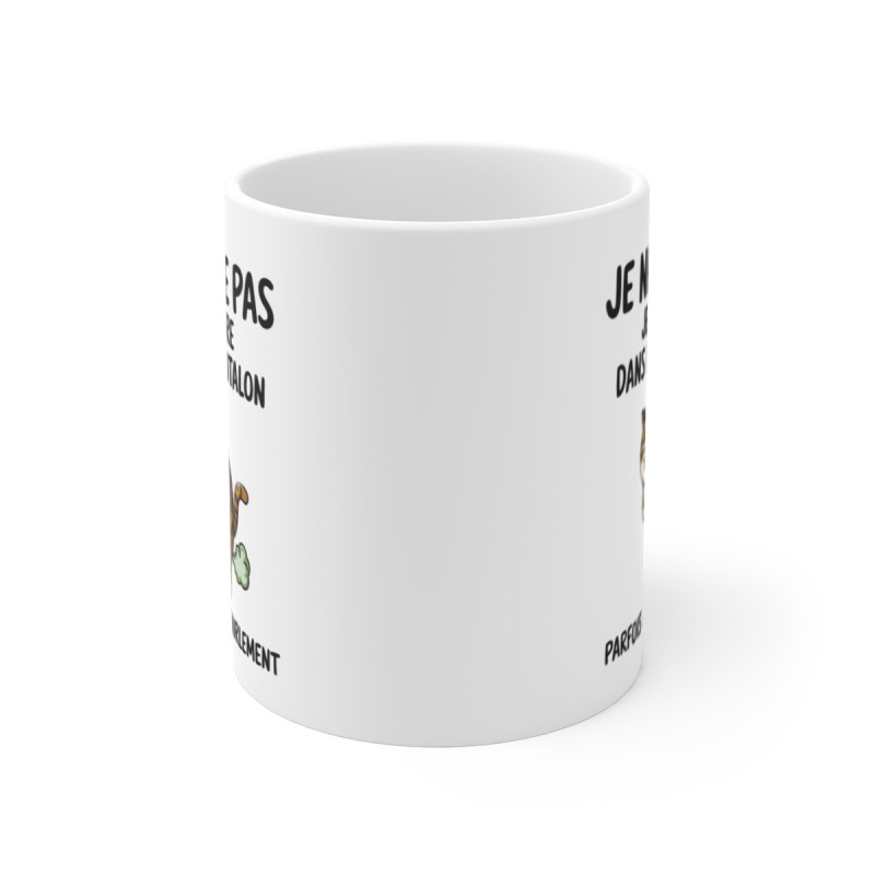 Mug Tasse Humour "Je ne pète pas, je murmure" - Tasse Drôle avec Chat - Idée Cadeau Originale et Rigolote