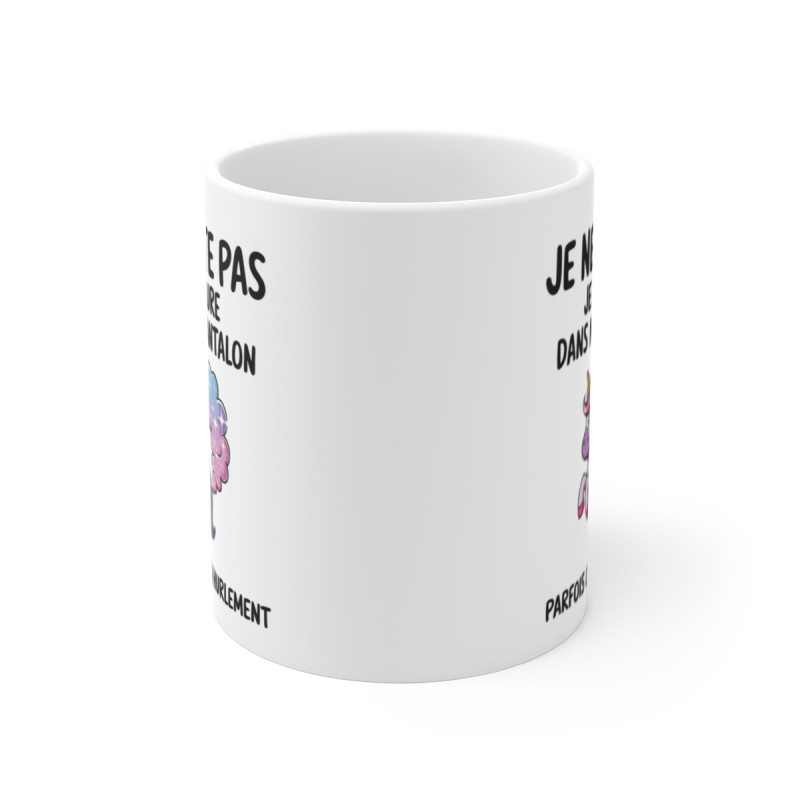 Mug Tasse Humour "Je ne pète pas, je murmure" - Tasse Drôle avec Licorne - Idée Cadeau Originale et Rigolote