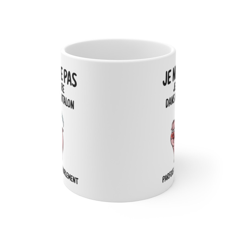 Mug Tasse Humour "Je ne pète pas, je murmure" - Tasse Drôle avec Cochon - Idée Cadeau Originale et Rigolote