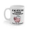 Mug Tasse Humour "Je ne pète pas, je murmure" - Tasse Drôle avec Cochon - Idée Cadeau Originale et Rigolote