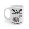 Mug Tasse Humour "Je ne pète pas, je murmure" - Tasse Drôle avec Éléphant - Idée Cadeau Originale et Rigolote