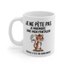 Mug Tasse Humour "Je ne pète pas, je murmure" - Tasse Drôle avec Tigre - Idée Cadeau Originale et Rigolote