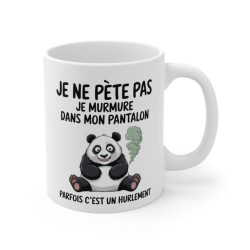 Mug Tasse Humour "Je ne pète pas, je murmure" - Tasse Drôle avec Panda - Idée Cadeau Originale et Rigolote