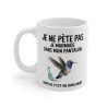 Mug Tasse Humour "Je ne pète pas, je murmure" - Tasse Drôle avec Colibri - Idée Cadeau Originale et Rigolote