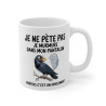 Mug Tasse Humour "Je ne pète pas, je murmure" - Tasse Drôle avec Corbeau - Idée Cadeau Originale et Rigolote