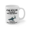 Mug Tasse Humour "Je ne pète pas, je murmure" - Tasse Drôle avec Requin - Idée Cadeau Originale et Rigolote