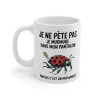 Mug Tasse Humour "Je ne pète pas, je murmure" - Tasse Rigolote avec Coccinelle - Cadeau Amusant et Original