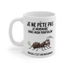 Mug Humour "Je ne pète pas, je murmure" - Tasse Rigolote avec Fourmi - Cadeau Insolite et Drôle