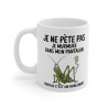Mug Humour "Je ne pète pas, je murmure" - Tasse Rigolote avec Sauterelle - Cadeau Insolite et Amusant