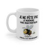 Mug Humour "Je ne pète pas, je murmure" - Tasse Rigolote avec Abeille - Cadeau Amusant et Insolite