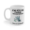 Mug Humour "Je ne pète pas, je murmure" - Tasse Rigolote avec Libellule - Cadeau Amusant et Original