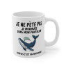 Mug Humour "Je ne pète pas, je murmure" - Tasse Drôle avec Baleine Rigolote - Cadeau Original et Amusant