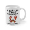 Mug Humour "Je ne pète pas, je murmure" - Tasse Drôle avec Crabe - Cadeau Original et Amusant
