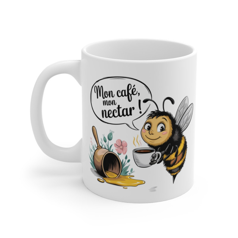 Mug Tasse Abeille et Café - Mon Café, Mon Nectar ! Design Mignon et Inspirant