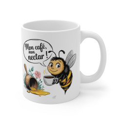 Mug Tasse Abeille et Café - Mon Café, Mon Nectar ! Design Mignon et Inspirant