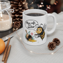 Mug Tasse Abeille et Café - Mon Café, Mon Nectar ! Design Mignon et Inspirant