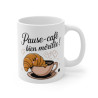 Mug  Tasse Croissant et Café - Pause-Café Bien Méritée, Design Gourmand et Mignon