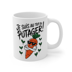 Mug Tasse Je Suis au Top du Potager ! – Design Fun pour les Amateurs de Légumes et d'Humour