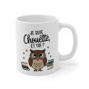 Mug Tasse Humour Je suis Chouette, et toi ?  – Design Original avec Hibou et Livres