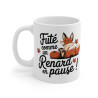 Mug Tasse Animal - Futé comme un Renard en Pause » – Design Automnal Charmant avec Renard et Citrouille