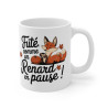 Mug Tasse Animal - Futé comme un Renard en Pause » – Design Automnal Charmant avec Renard et Citrouille
