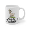 Mug « Roi des Hauteurs » – Tasse Illustrée avec Chèvre Montagnarde, Cadeau Rigolo et Original pour Amoureux de la Nature !