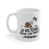 Mug « La Victoire Prend Son Temps » – Tasse Escargot Motivant, Idée Cadeau Drôle et Inspirante !