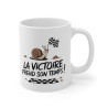 Mug « La Victoire Prend Son Temps » – Tasse Escargot Motivant, Idée Cadeau Drôle et Inspirante !