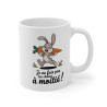 Mug Lapin « Je ne fais pas les choses à moitié » – Tasse Humoristique avec Design de Carotte, Idée Cadeau Originale
