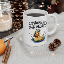 Mug Tasse Animal  Capitaine des Pataugeoires » – Tasse Humoristique avec Canard Marin Idée Cadeau
