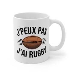 Mug Tasse J'peux Pas J'ai Rugby – Tasse Humoristique pour Passionnés de Rugby