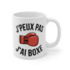 Mug « J'peux Pas J'ai Boxe » – Tasse Humoristique pour Passionnés de Boxe et Sports de Combat